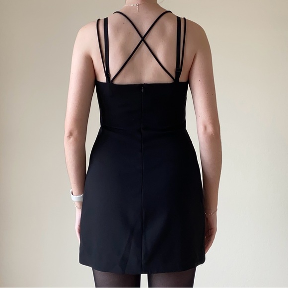 Zara Black Strappy Open Back Mini Dress Small - Picture 5 of 6